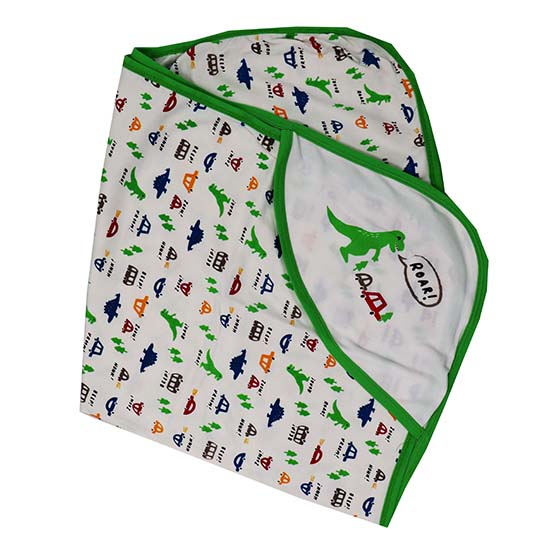 Simply Printed Hooded Towel White Colour 