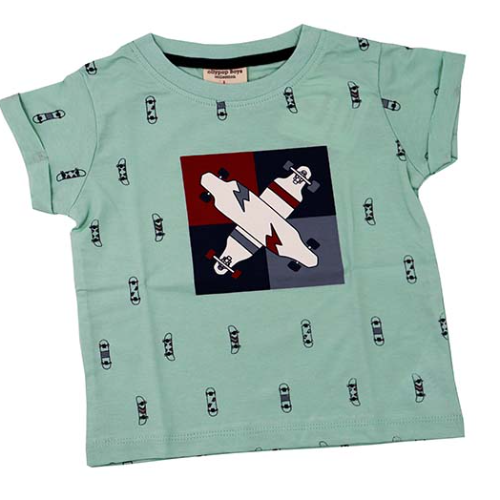 Round neck half sleeve printed t shirt for your kid