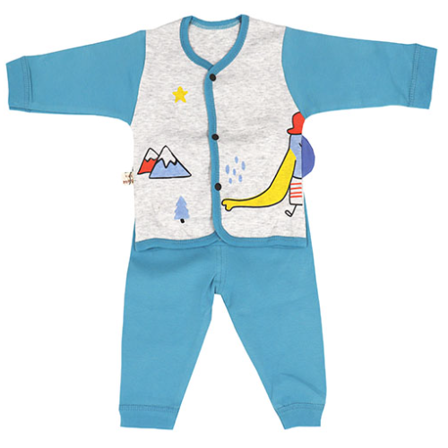 Front open suit with pant pure cotton for your little one